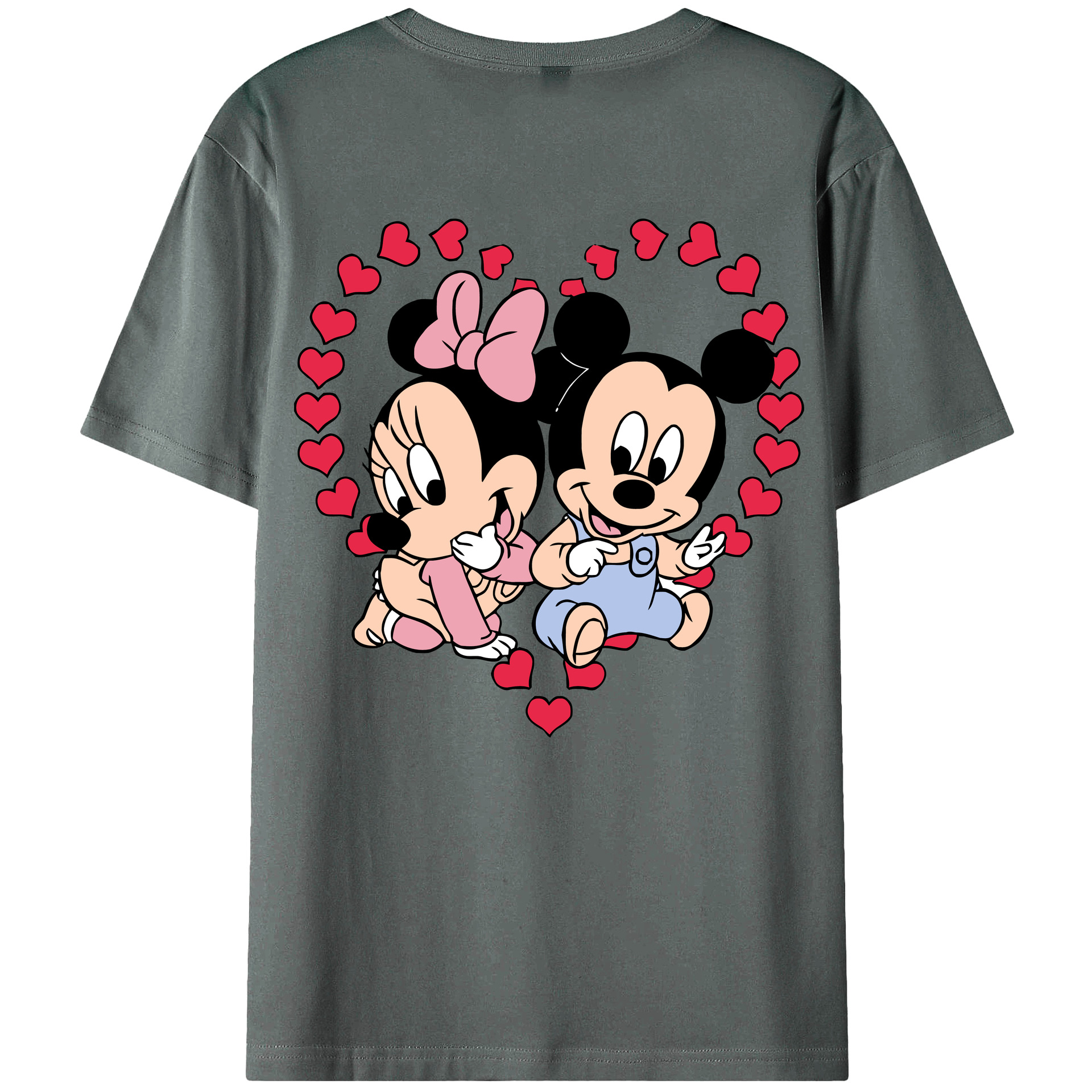 （画像用） ミッキーマウス Mickey Mouse 綿100％半袖Tシャツ（背面プリント）
